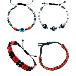 Dynamic Retail Global Men Set Of 4 Wraparound Bracelets-image-97