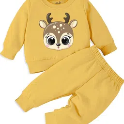 x2o Kids Printed Round Neck Cotton Sweatshirt With Jogger-picture-9