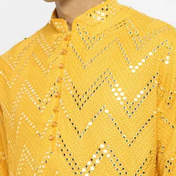 Devyom Men Embroidered Regular Thread Work Kurta with Pyjamas image 2