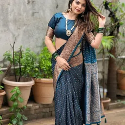 AVANTIKA FASHION Woven Design Zari Pure Silk Banarasi Saree-picture-23