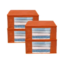 ANKIT INTERNATIONAL Orange Set of 4 Super Strong Multi-Utility Organisers-15