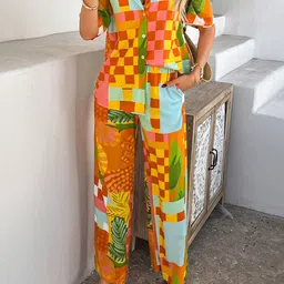 JC Mode Printed Shirt with Trousers-image-65