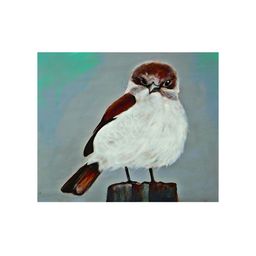 Inephos White And Brown Birds and Animals Canvas Wall Art-12