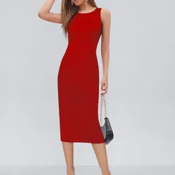 CILIMILI Slit Bodycon Midi Dress-image-36
