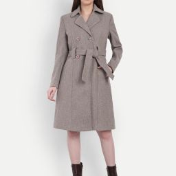 Wool Solid Coat For Women-image-32