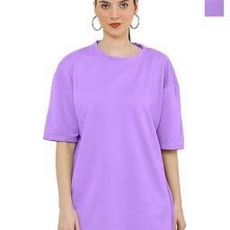 NOTWILD Women Pack Of 2 Solid Round Neck Cotton Oversized T-shirts-image-92