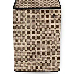 The Furnishing Tree Washing Machine Cover Checkered Pattern Brown Compatible for Whirlpool 6.5 Kg F-image-102