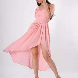 clobug Crepe A-Line Midi Dress-image-36