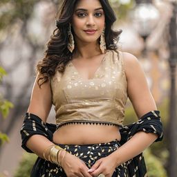 AKS Couture Printed  Gotta Patti Ready to Wear Lehenga & Blouse With Dupatta-picture-29