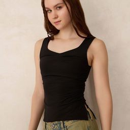 Outzidr Sweetheart Neck Fitted Top-image-54