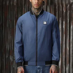 High Star Men Lightweight Tailored Jacket with Patchwork-34