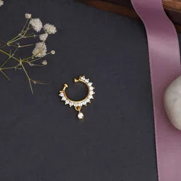 Mali Fionna Gold Plated Stones Studded Nose Ring-19
