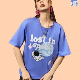 Christy World Women Pack Of 2 Oversized Typography Printed Drop-Shoulder Sleeves T-shirt-image-81