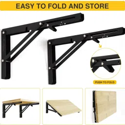 opsuzy O-Folding Shelf Brackets, Inch Heavy Duty Collapsible Shelf Bracket 12 INCH Shelf Bracket image 2