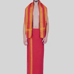 Ethazh Men Striped Cotton Dhotis-13