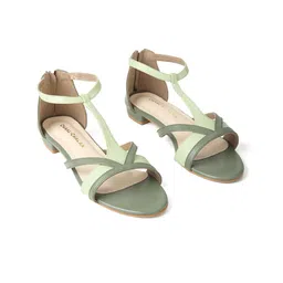CHAAL CHALAN Women Colourblocked Open Toe Flats-image-7