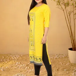 Anouk Rustic Selection Of 2 Ethnic Motifs Printed Round Neck Straight Kurtas image 5
