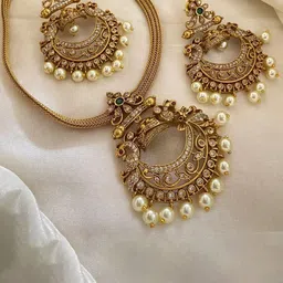 Rangrozo Jewellery Gold-Plated Stone-Studded Jewellery Set-48