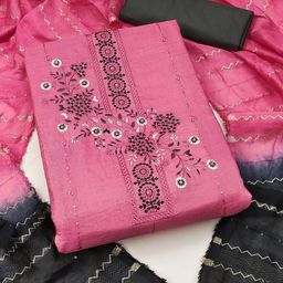 Ishin Embroidered Unstitched Dress Material-image-87