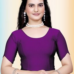 TANISHM FEB TEX Cotton Round Neck Saree Blouse-image-60