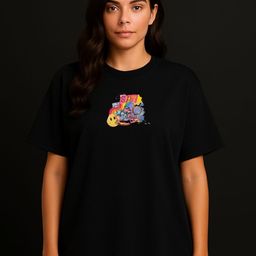 Anikmart Women Dri-FIT Graphic Printed Round Neck Cotton Oversized T-shirt-picture-30