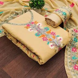 Maroosh Floral Embroidered Sequined Unstitched Dress Material-image-95