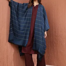 Fabindia Women Striped Woven Design Shawl-20