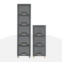 Kuber Industries Grey & Beige 2 Pieces Multi-Utility Organisers image 2