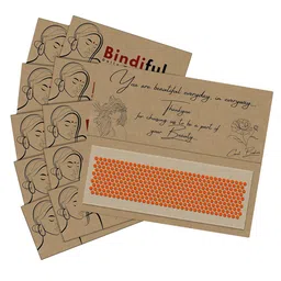 Comet Busters Set Of 10 Bindiful Beautiful Traditional Designer Bindi - Orange-13