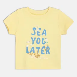 MINI KLUB Boys Typography Printed Round Neck Short Sleeves Pure Cotton T-Shirt-image-61