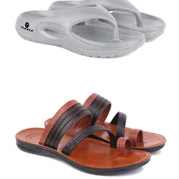 DRACKFOOT Men Set Of 2 Comfort Sandals & Thong Flip-Flops-picture-40