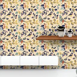 ArtzFolio Printed UV-Resistant Anti-Bacterial Chirping Birds Peel & Stick Wallpaper-image-31