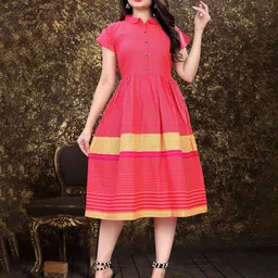 Milastru Cotton Printed Casual Dress-picture-27