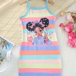 Kidotsav Girls Print A-Line Dress-picture-26