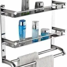 Multi-use Rack / Bathroom Shelf / Kitchen Shelf / Bathroom Stand Wall Shelf 14 inch 3 Bar Towel Rod-image-78