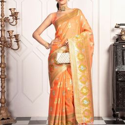 MIMOSA Ethnic Motifs Woven Design Zari Kanjeevaram Saree-image-20