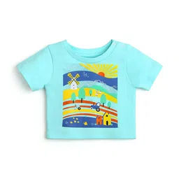 BONTOTS Boys Printed Organic Cotton Applique T-shirt-31