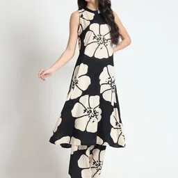 Divena Floral Printed A-Line Kurta With Palazzo-36
