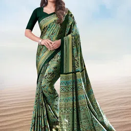 Jaanvi Floral Pure Crepe Saree-image-38