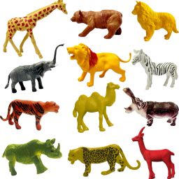 Animal Toys Set for Kids – 12 PCS Jungle Animal Figures – 2 Inch Mini Toys-16