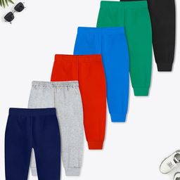 YK X Trampoline Kids Pack Of 6 Solid Track Pants-image-64