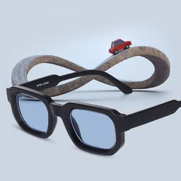 Peter Jones Eyewear Unisex Square Sunglasses with Polarised Lens image 3