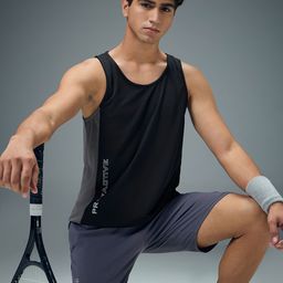Technosport Men Colorblocked Slim Fit Sports Innerwear Vest-image-120