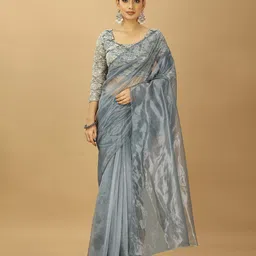 PATLANI STYLE Net Saree With Sequence Blouse-image-43