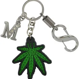 Beautiful Green Leaf With Stylish M Letter Locking Lock Perfect Quality Locking Carabiner-image-81