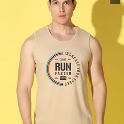 WOOSTRO Pack Of 2 Printed Pure Combed Cotton Gym VestsVWS26(RUN RUST)(RUN OLIVE)-4