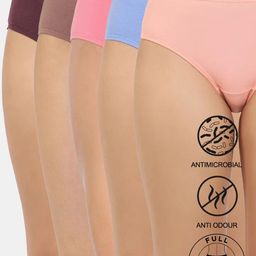 Zivame Women Pack Of 5 Anti Microbial Hipster Briefs-picture-40