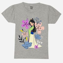 Wear Your Mind Girls Disney Princess Graphic Printed Round Neck Cotton T-shirt-image-24