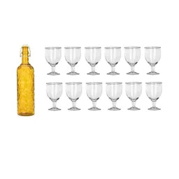 SOMIL Yellow Glass Airtight Can Bottle-picture-12