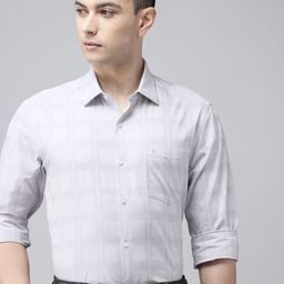 Arrow Manhattan Slim Fit Checked Pure Cotton Formal Shirt-picture-24